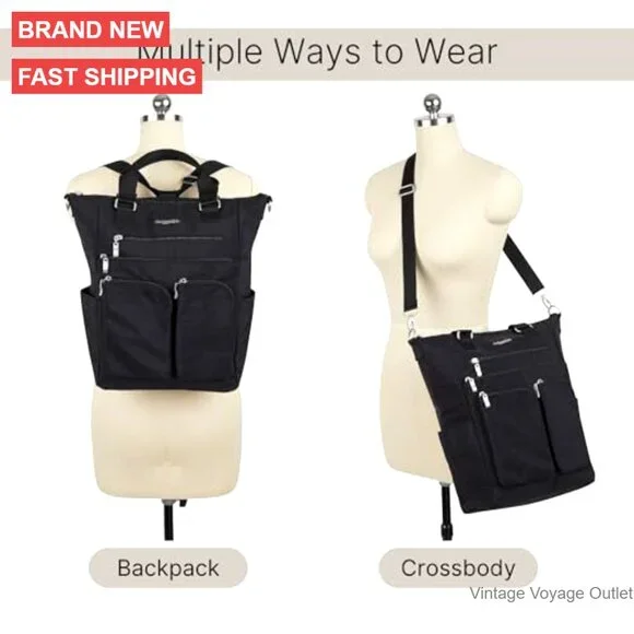 Lightweight Convertible Backpack Tote 15 RFID Travel Bag